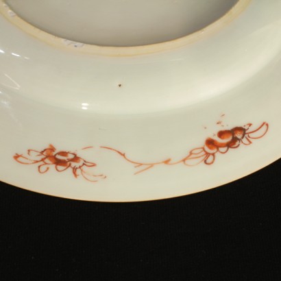 Seis platos de porcelana china "famille rose"-detalle