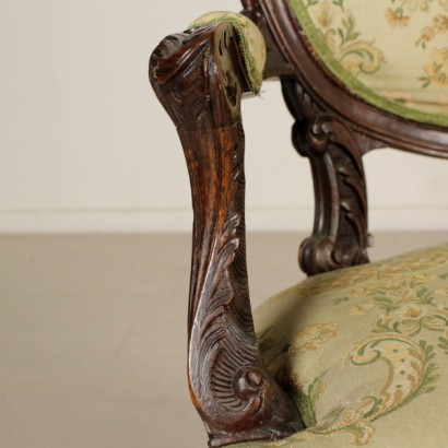 armchairs, pair of armchairs, style armchairs, baroque style, pair of baroque armchairs, baroque armchairs, 900 armchairs, walnut armchairs, padded back armchairs, {* $ 0 $ *}, anticonline