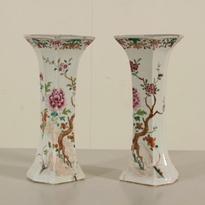 Coppia di vasi cinesi in porcellana