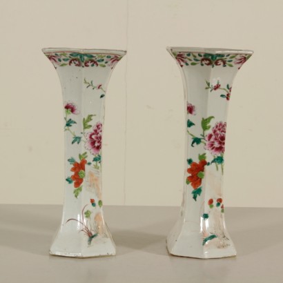 Pareja de jarrones chinos, porcelana