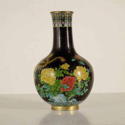 Vase cloisonné-emaillierung