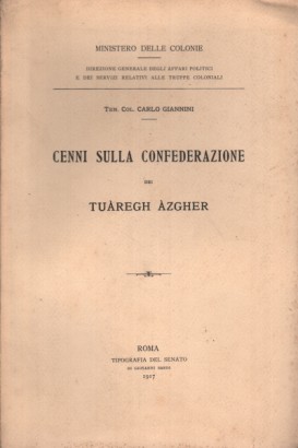Cenni sulla confederazione dei Tuàregh Ázgher