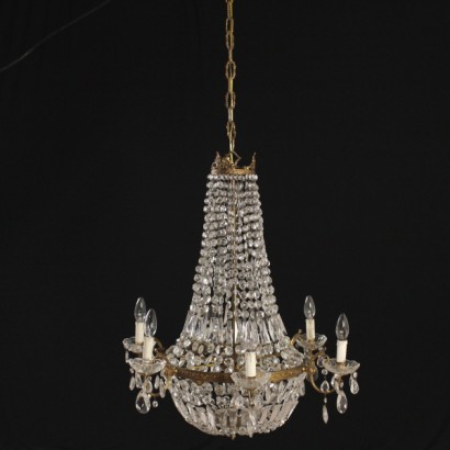 lustre, lustre ballon, lustre 900, lustre à six bras, lampe à six bras, lustre pendentif en cristal, pendentifs en cristal, {* $ 0 $ *}, anticonline