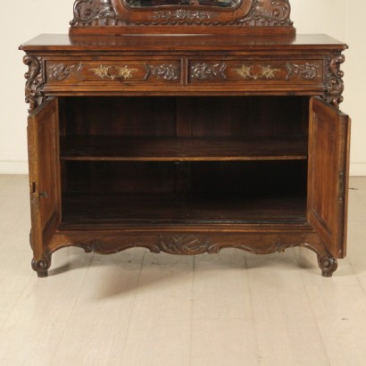 sideboard, sideboard with mirror, sideboard 900, sideboard with mirror 900, antique sideboard, antique sideboard, baroque style sideboard, baroque style sideboard, walnut sideboard, beveled mirror, {* $ 0 $ *}, anticonline