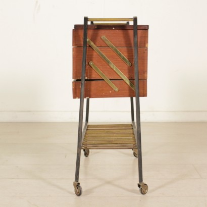 Service Cart Teak Veneer Vintage Italy 1950s-1960s