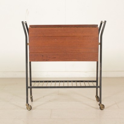 Service Cart Teak Veneer Vintage Italy 1950s-1960s