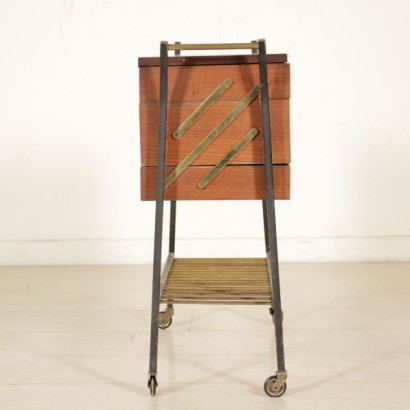 Service Cart Teak Veneer Vintage Italy 1950s-1960s