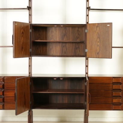 bookcase, vintage bookcase, modern antiques bookcase, design bookcase, wall bookcase, bois de rose bookcase, large bookcase, open bookcase, {* $ 0 $ *}, anticonline, 50s bookcase, 60s, 50s bookcase, 1960s, {* $ 0 $ *}, anticonline