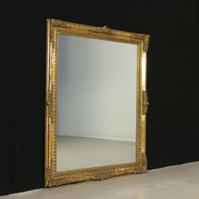 mirror, antique mirror, antique mirror, style mirror, mirror in gilded wood, gilded wood, gilded mirror, 900 mirror, early 900 mirror, early 900 mirror, first half 900 mirror, {* $ 0 $ *}, anticonline, workmanship burin, burin