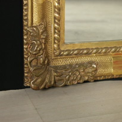 mirror, antique mirror, antique mirror, style mirror, mirror in gilded wood, gilded wood, gilded mirror, 900 mirror, early 900 mirror, early 900 mirror, first half 900 mirror, {* $ 0 $ *}, anticonline, workmanship burin, burin