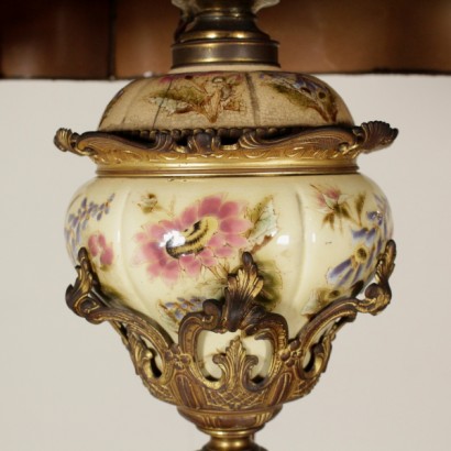 lampada, lampada da terra, lampada 900, lampada primi 900, lampada in ceramica, lampada struttura in ceramica, struttura in ceramica, lampada ceramica, lampada decorata, lampada ceramica smaltata, corpo in ceramica, di mano in mano, anticonline