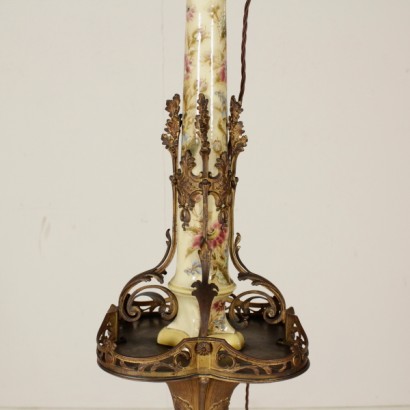 lampe, lampadaire, lampe 900, lampe début des années 1900, lampe en céramique, structure en céramique lampe, structure en céramique, lampe en céramique, lampe décorée, lampe en céramique émaillée, corps en céramique, {* $ 0 $ *}, anticonline