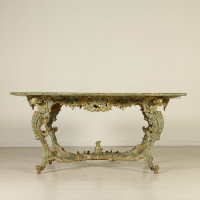 {* $ 0 $ *}, table sculptée et laquée, table sculptée, table laquée, table antique, table antique, table 900, table 20ème siècle, table piémontaise, table Turin, table Turin