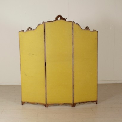 screen, three-element screen, antique screen, antique screen, 900 screen, gilded wood screen, baroque style screen, baroque screen, {* $ 0 $ *}, anticonline, carved coping