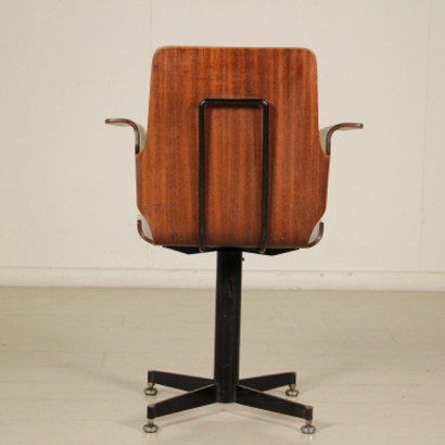 sedia, sedia singola, sedia vintage, sedia di modernariato, sedia di design, sedia con braccioli, sedia in compensato, sedia in compensato curvato, sedie anni 50, sedia anni 60, anni 50, anni 60, di mano in mano, anticonline