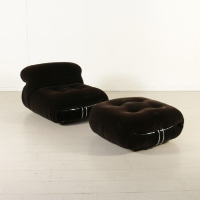 armchair, armchair with pouf, cassina armchair, soriana armchair, shoe armchair, shoe, shoe afra and tobia, tobia and afra, tobia and afra shoe, design armchair, Italian design, cassina design, cassina shoe armchair, cassina shoe, armchair with footrest, armchair with footrest cassina, footrest cassina, {* $ 0 $ *}, anticonline