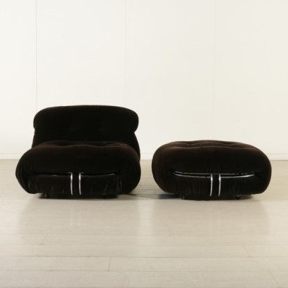 armchair, armchair with pouf, cassina armchair, soriana armchair, shoe armchair, shoe, shoe afra and tobia, tobia and afra, tobia and afra shoe, design armchair, Italian design, cassina design, cassina shoe armchair, cassina shoe, armchair with footrest, armchair with footrest cassina, footrest cassina, {* $ 0 $ *}, anticonline