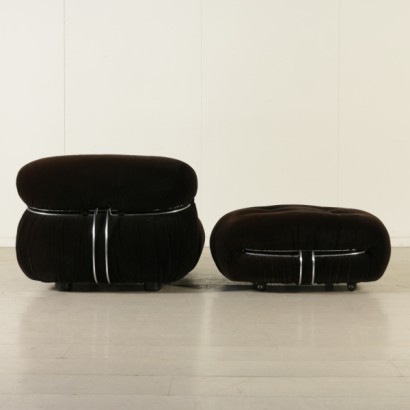 armchair, armchair with pouf, cassina armchair, soriana armchair, shoe armchair, shoe, shoe afra and tobia, tobia and afra, tobia and afra shoe, design armchair, Italian design, cassina design, cassina shoe armchair, cassina shoe, armchair with footrest, armchair with footrest cassina, footrest cassina, {* $ 0 $ *}, anticonline