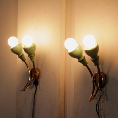 lampade, coppia di lampade, lampade anni 50, lampade vintage, lampade di modernariato, vintage italiano, modernariato italiano, di mano in mano, anticonline