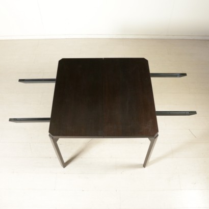 {* $ 0 $ *}, Tisch, 70er Tisch, 70er, Casaluci Tisch, Vintage Tisch, Design Tisch, Moderner Tisch, Italienischer Vintage, Italienischer Moderner, quadratischer Tisch, Ausziehbarer Tisch, Palisandertisch, Casaluci Produktionstisch