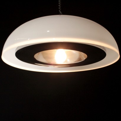 {* $ 0 $ *}, 60er-70er - Lampe, 60er, 70er, Jahrgang Lampe, Designer - Lampe, moderne Lampe, Jahrgang Beleuchtung, Italienisch Jahrgang, Italienisch moderne Kunst, moderne Kunst Beleuchtung, 60er Lampe, 70er - Lampe, Deckenleuchte, Plexiglas- Lampe, verchromte Metalllampe