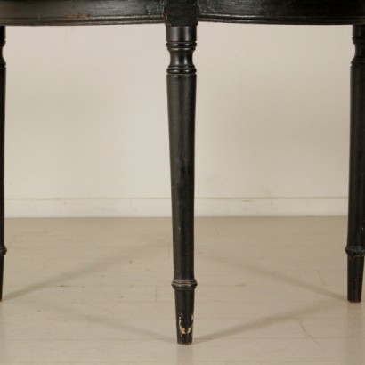 Console table antique wood - detail