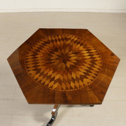 Inlaid Hexagonal Coffee Table 19th Century