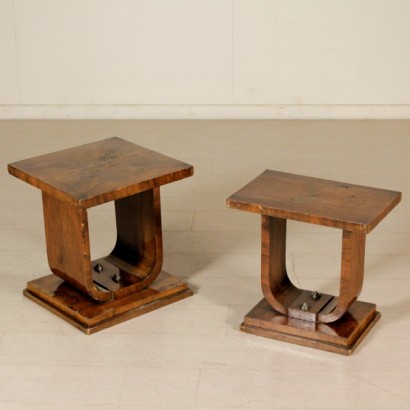 coffee table, small tables, pair of small tables, pair of antique small tables, antique small tables, antique small tables, antique coffee table, antique coffee table, decò tables, decò coffee table, pair of decò tables, walnut coffee table, walnut tables, tables 900, {* $ 0 $ *}, anticonline