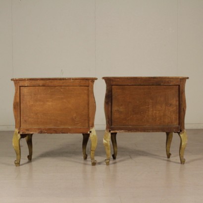 bedside tables, antique bedside tables, pair of bedside tables, lacquered bedside tables, lacquered wood bedside tables, bedside tables 900, bedside tables early 900, bedside tables early 900, decorated bedside tables, {* $ 0 $ *}, anticonline, baroque style bedside tables, baroque bedside tables