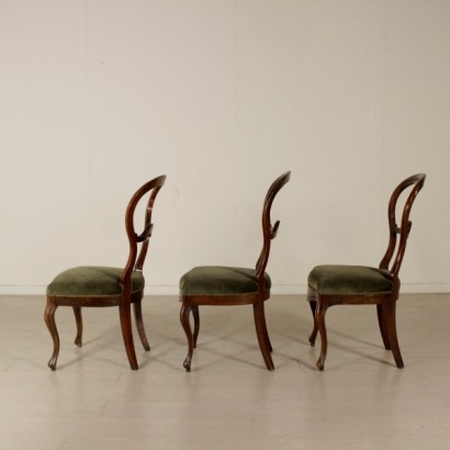 Grupo de tres sillas Louis philippe - el lado