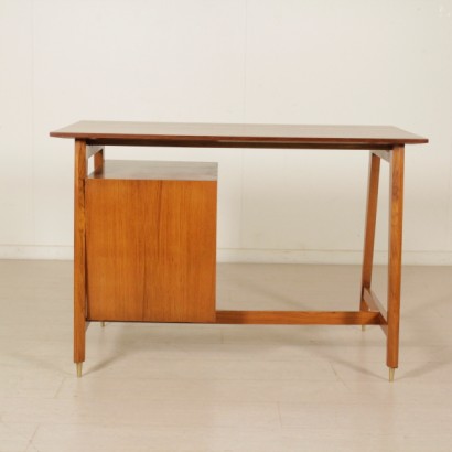 {* $ 0 $ *}, desk, desk from the 50s / 60s, desk from the 50s, desk from the 60s, desk of modern antiques, Italian modern antiques, vintage desk, vintage Italian, desk in beech, desk with drawers, desk in teak