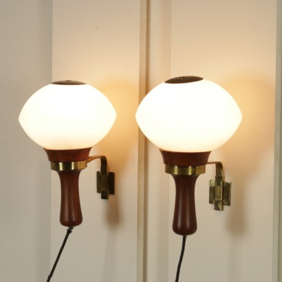 di mano in mano, lampade anni 60, anni 60, lampade vintage, coppia di lampade, lampade di modernariato, vintage italiano, modernariato italiano, illuminazione vintage, illuminazione anni 60, lampade modernariato, lampade in teak