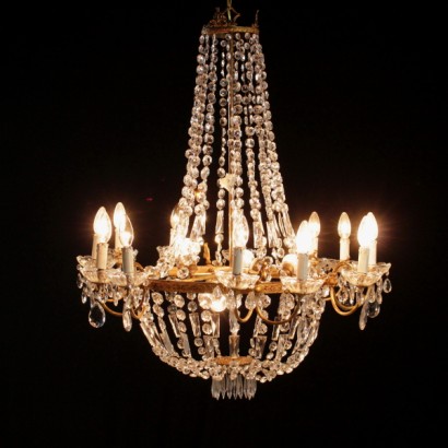 {* $ 0 $ *}, candelabro de globos, candelabro 900, candelabro antiguo, candelabro antiguo, candelabro de cristal, candelabro de principios del siglo XX, candelabro de principios del siglo XX