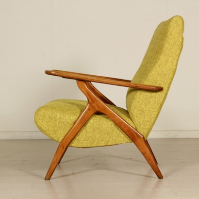 di mano in mano, poltrona anni 50, anni 50, poltrona di modernariato, modernariato italiano, poltrona vintage, vintage italiano, poltrona di design, design italiano, poltrona reclinabile, poltrona in faggio