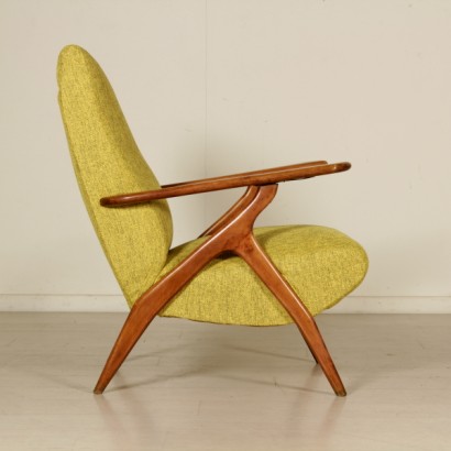 {* $ 0 $ *}, sillón de los años 50, sillón moderno de los años 50, antigüedades italianas modernas, sillón vintage, sillón vintage italiano, sillón de diseño, diseño italiano, sillón reclinable, sillón de haya