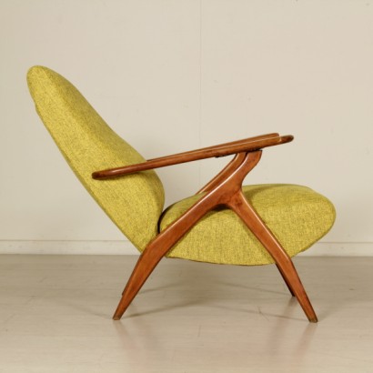 di mano in mano, poltrona anni 50, anni 50, poltrona di modernariato, modernariato italiano, poltrona vintage, vintage italiano, poltrona di design, design italiano, poltrona reclinabile, poltrona in faggio