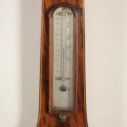 Barometro a quadrante con termometro - particolare