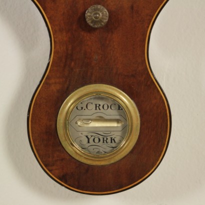 Barometer dial with thermometer - detail