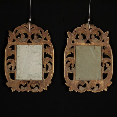 Pair of Gilded Frames with Mirror