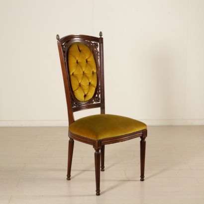 {* $ 0 $ *}, silla tallada, silla antigua, silla antigua, silla de haya, silla 900, silla mid 900, silla tapizada