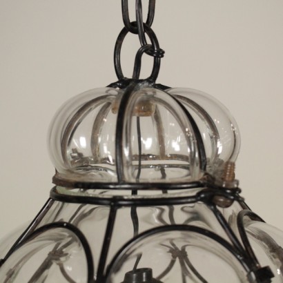 di mano in mano, lampada antica, lampada antiquariato, lampada in vetro e ferro, lampada prima metà 900, lampada 900, lampada lanterna, lanterna antica, lanterna antiquariato, lanterna 900