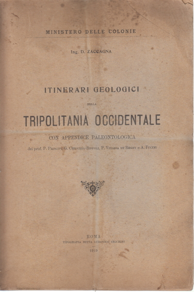 Itinerari geologici nella Tripolitania occidentale, D. Zaccagna