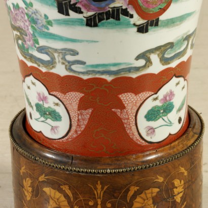 Antique vase, japonais piédestal de détails