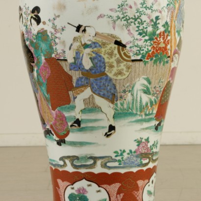 Vaso antico giapponese con piedistallo - particolare