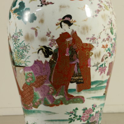 Antique vase, japonais piédestal de détails