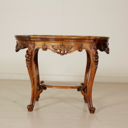 {* $ 0 $ *}, style coffee table, baroque style coffee table, baroque coffee table, antique coffee table, antique coffee table, 900 coffee table, first half 900 coffee table, mossa line coffee table, wavy line coffee table, antique coffee table, walnut tables