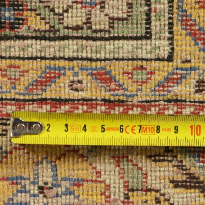Antik, Teppiche, antike Teppiche, antike Teppiche, Kayseri Türkei, Seiden- und Baumwollteppich, feiner Knotenteppich, 80er Teppich