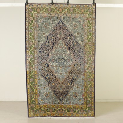 antiquariato, tappeti, antiquariato tappeti, tappeti antichi, Kum, Iran, tappeto in cotone e lana, tappeto a nodo fine, tappeto anni 70
