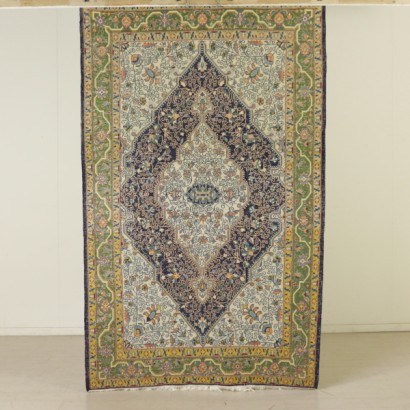 antiquariato, tappeti, antiquariato tappeti, tappeti antichi, Kum, Iran, tappeto in cotone e lana, tappeto a nodo fine, tappeto anni 70