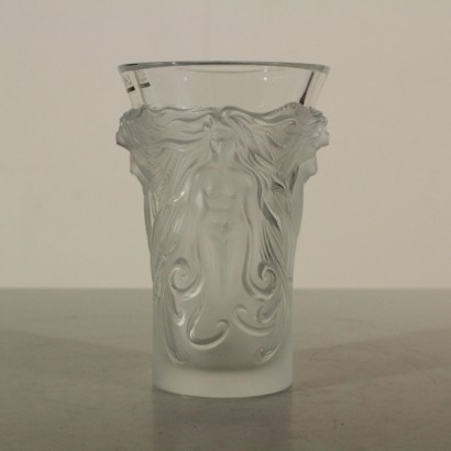 {* $ 0 $ *}, Lalique Kristallvase, Kristallvase, Kristallvase, Lalique Kristall, Lalique, Lalique Vase, Vase mit Dekor, Reliefdekor, Rundumdekor, Vase 900, Vase zweite Hälfte 900